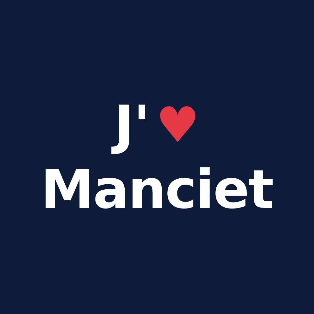 T-shirt personnalisé Manciet — design J'aime Manciet