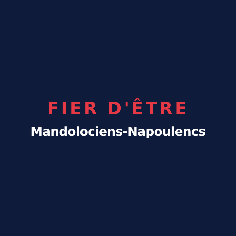 T-shirt « Fier d'être Mandolociens-Napoulencs » — design pour Mandelieu-la-Napoule