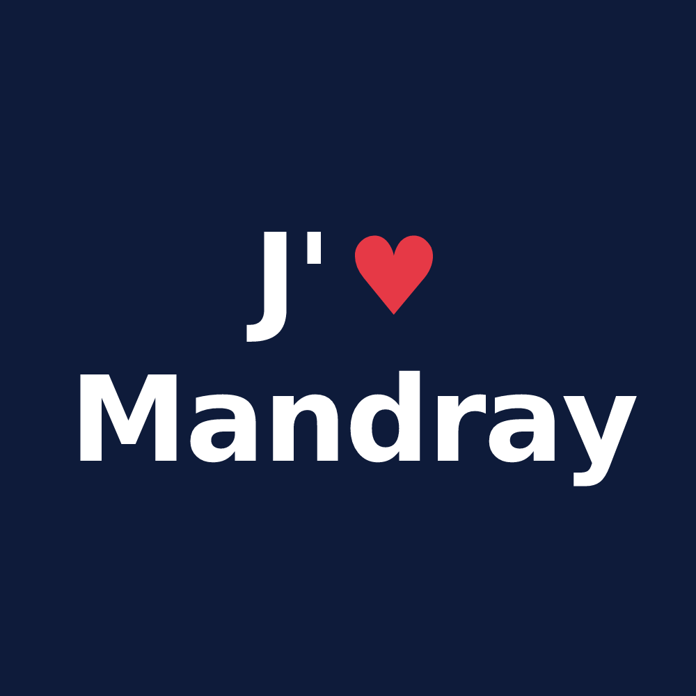 T-shirt personnalisé Mandray — design J'aime Mandray