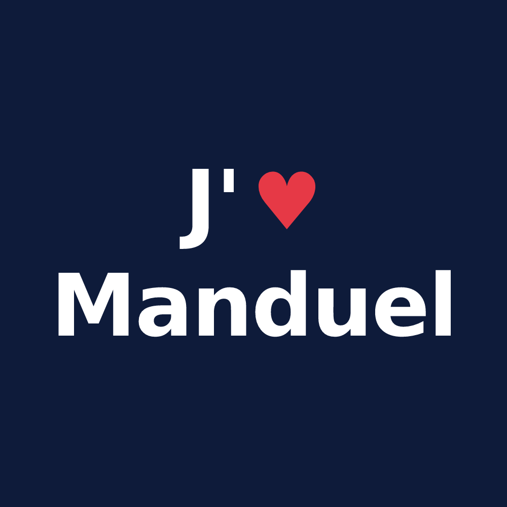 T-shirt personnalisé Manduel — design J'aime Manduel