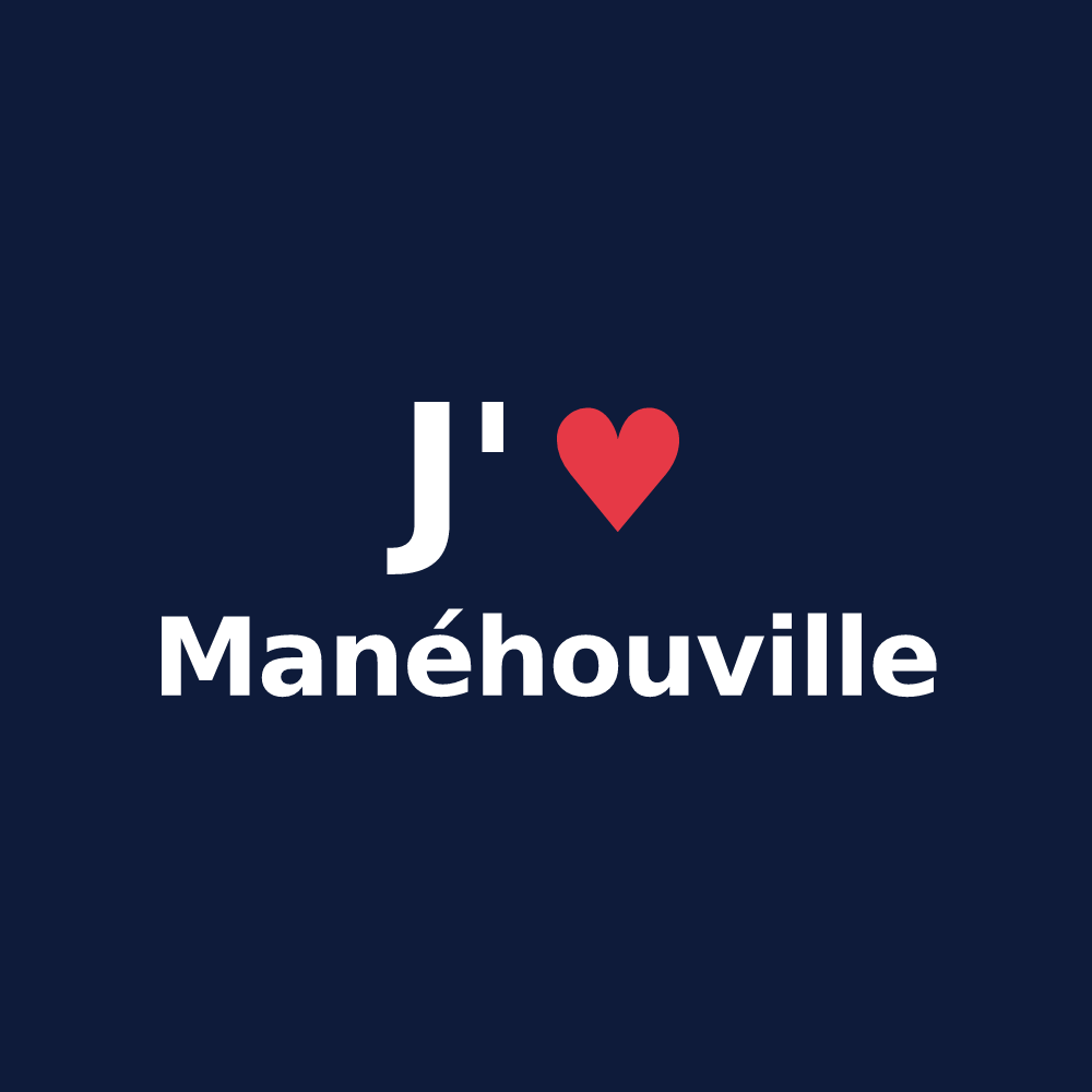 T-shirt personnalisé Manéhouville — design J'aime Manéhouville