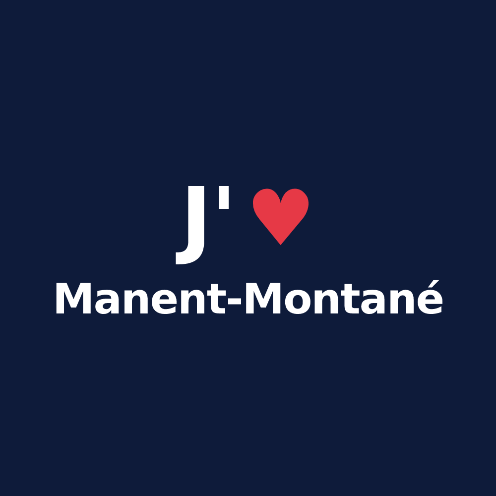 T-shirt personnalisé Manent-Montané — design J'aime Manent-Montané