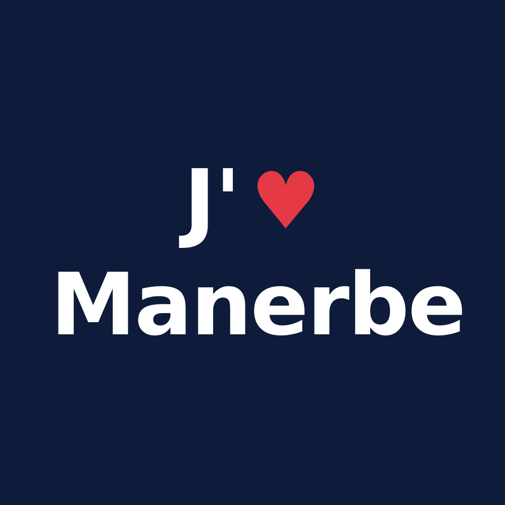 T-shirt personnalisé Manerbe — design J'aime Manerbe