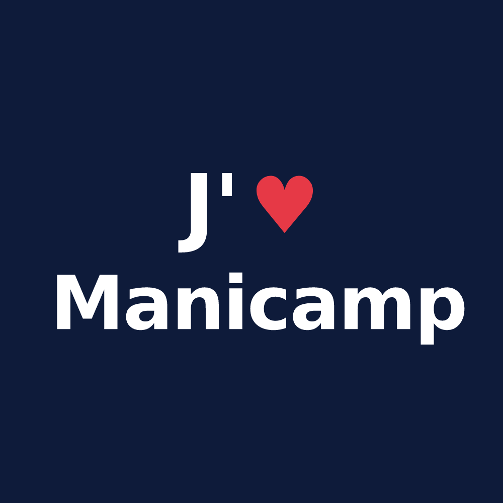 T-shirt personnalisé Manicamp — design J'aime Manicamp