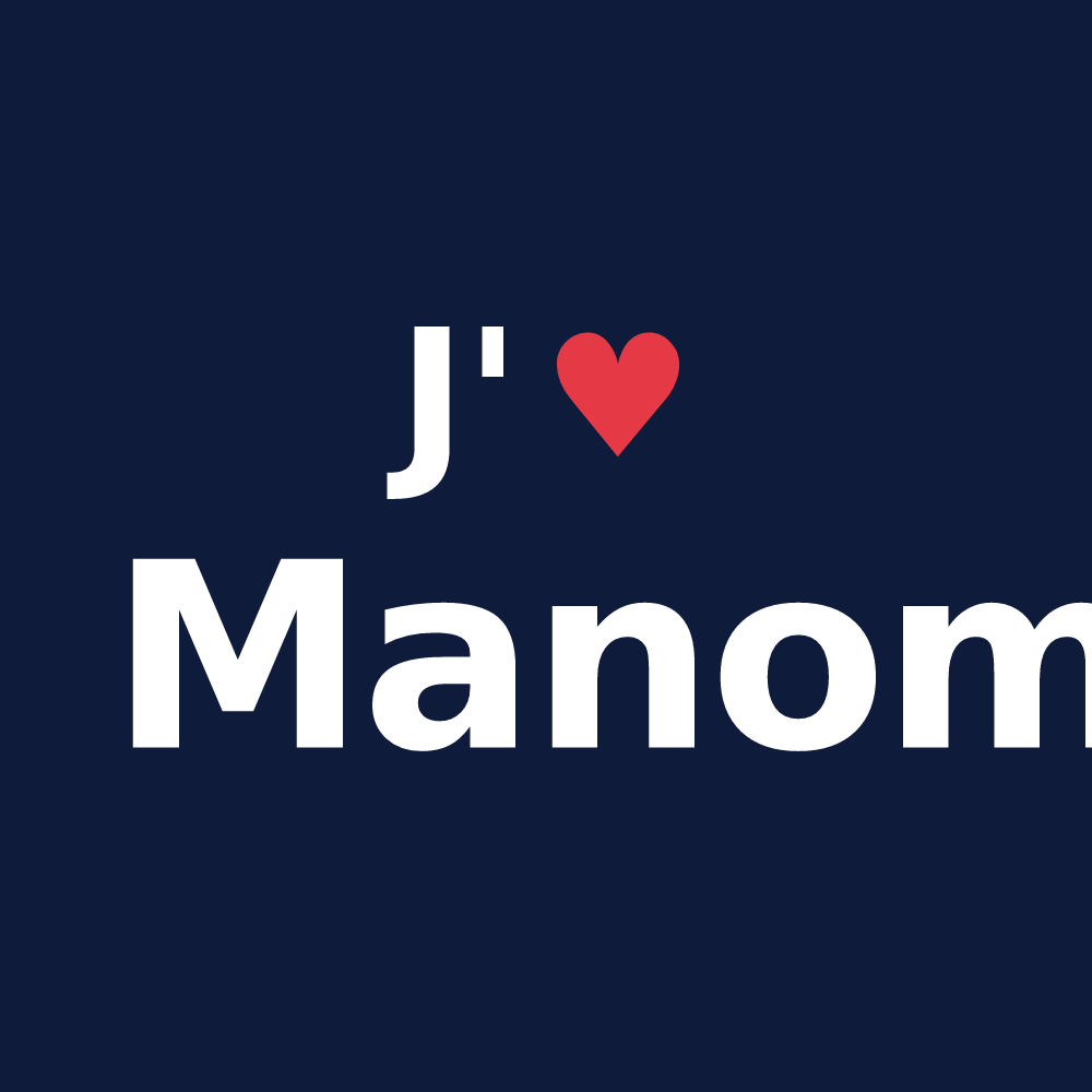 T-shirt personnalisé Manom — design J'aime Manom