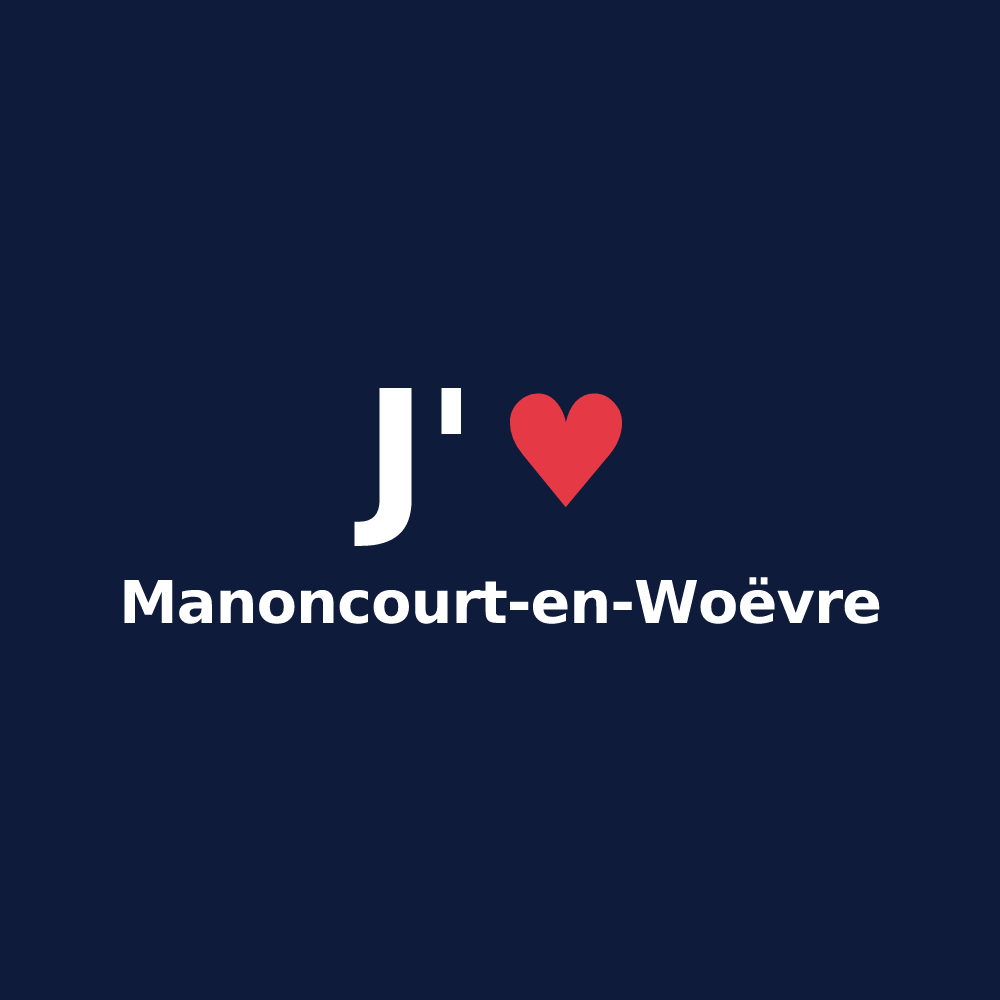 T-shirt personnalisé Manoncourt-en-Woëvre — design J'aime Manoncourt-en-Woëvre