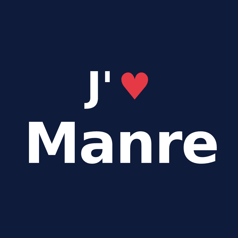 T-shirt personnalisé Manre — design J'aime Manre