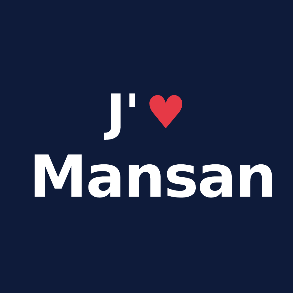 T-shirt personnalisé Mansan — design J'aime Mansan