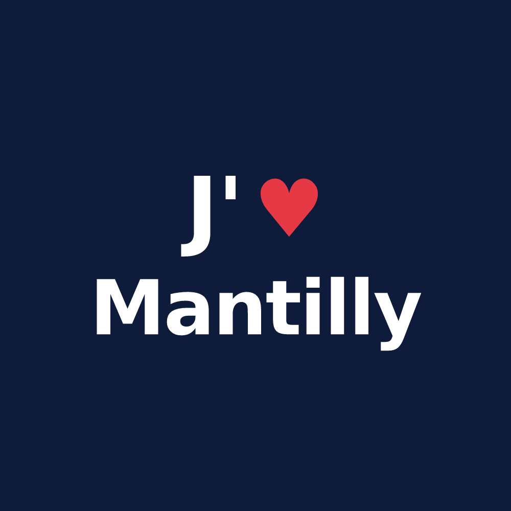 T-shirt personnalisé Mantilly — design J'aime Mantilly