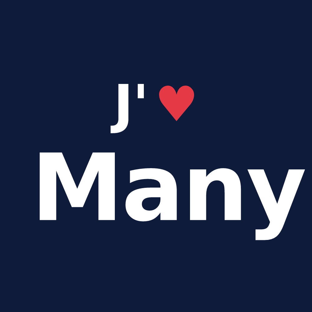 T-shirt personnalisé Many — design J'aime Many