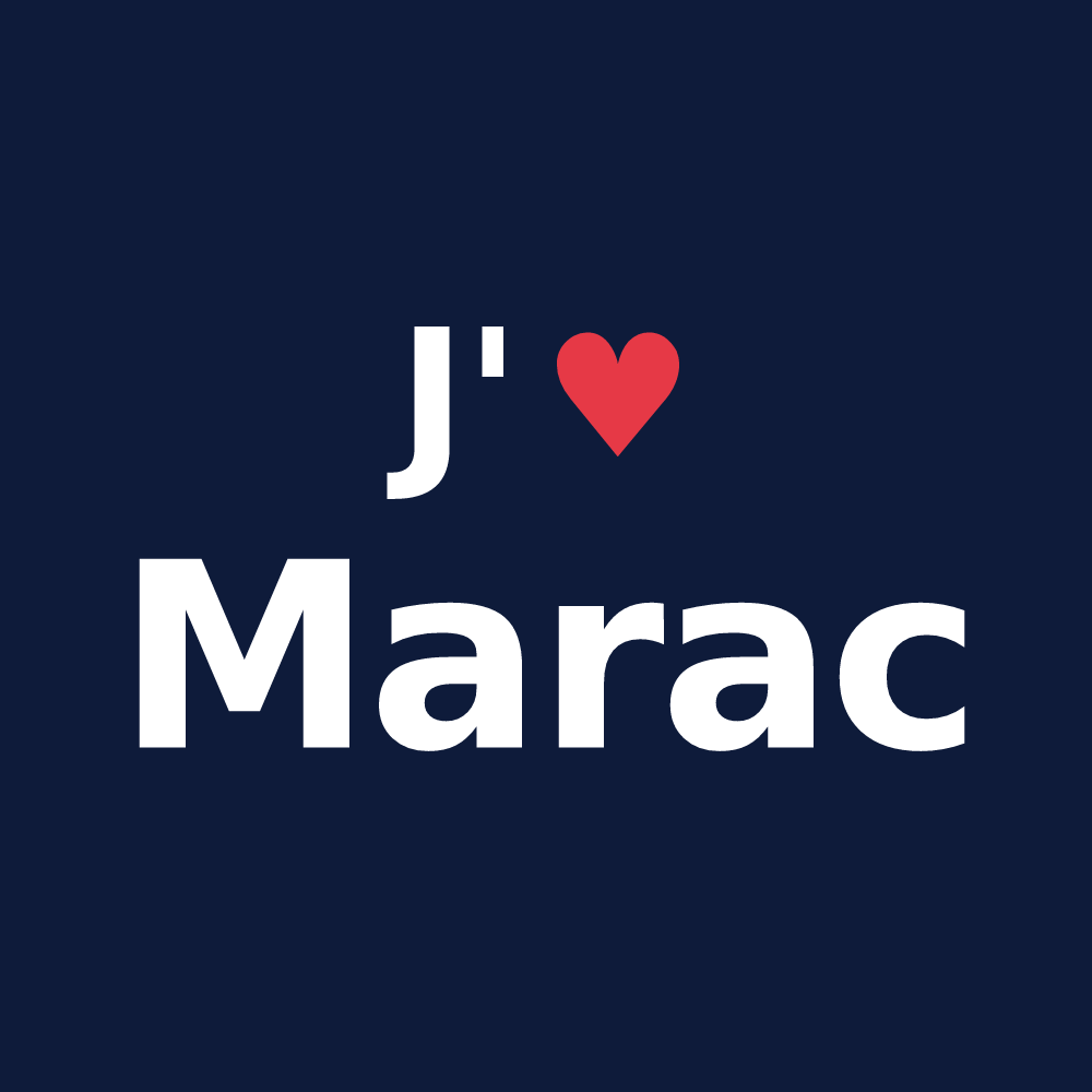 T-shirt personnalisé Marac — design J'aime Marac