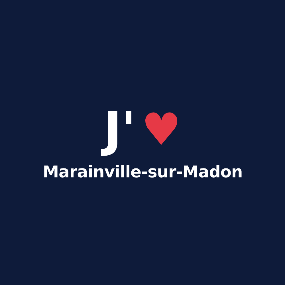 T-shirt personnalisé Marainville-sur-Madon — design J'aime Marainville-sur-Madon