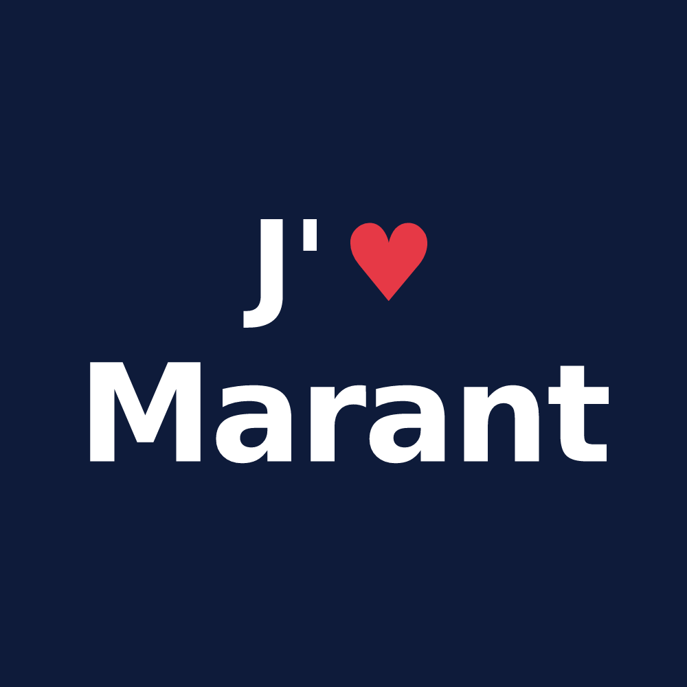 T-shirt personnalisé Marant — design J'aime Marant