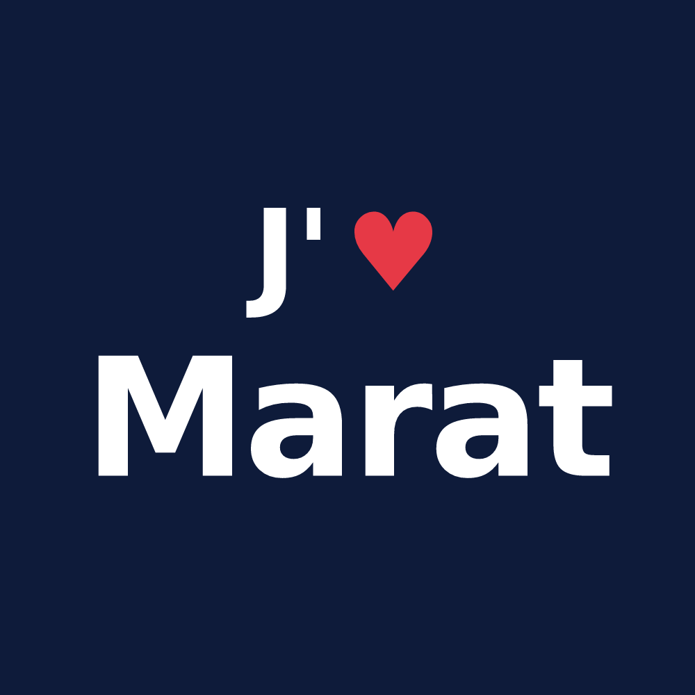 T-shirt personnalisé Marat — design J'aime Marat