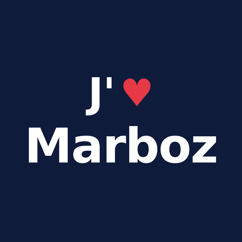 T-shirt personnalisé Marboz — design J'aime Marboz