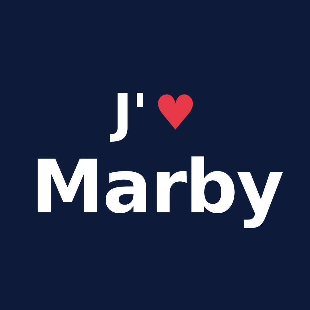 T-shirt personnalisé Marby — design J'aime Marby