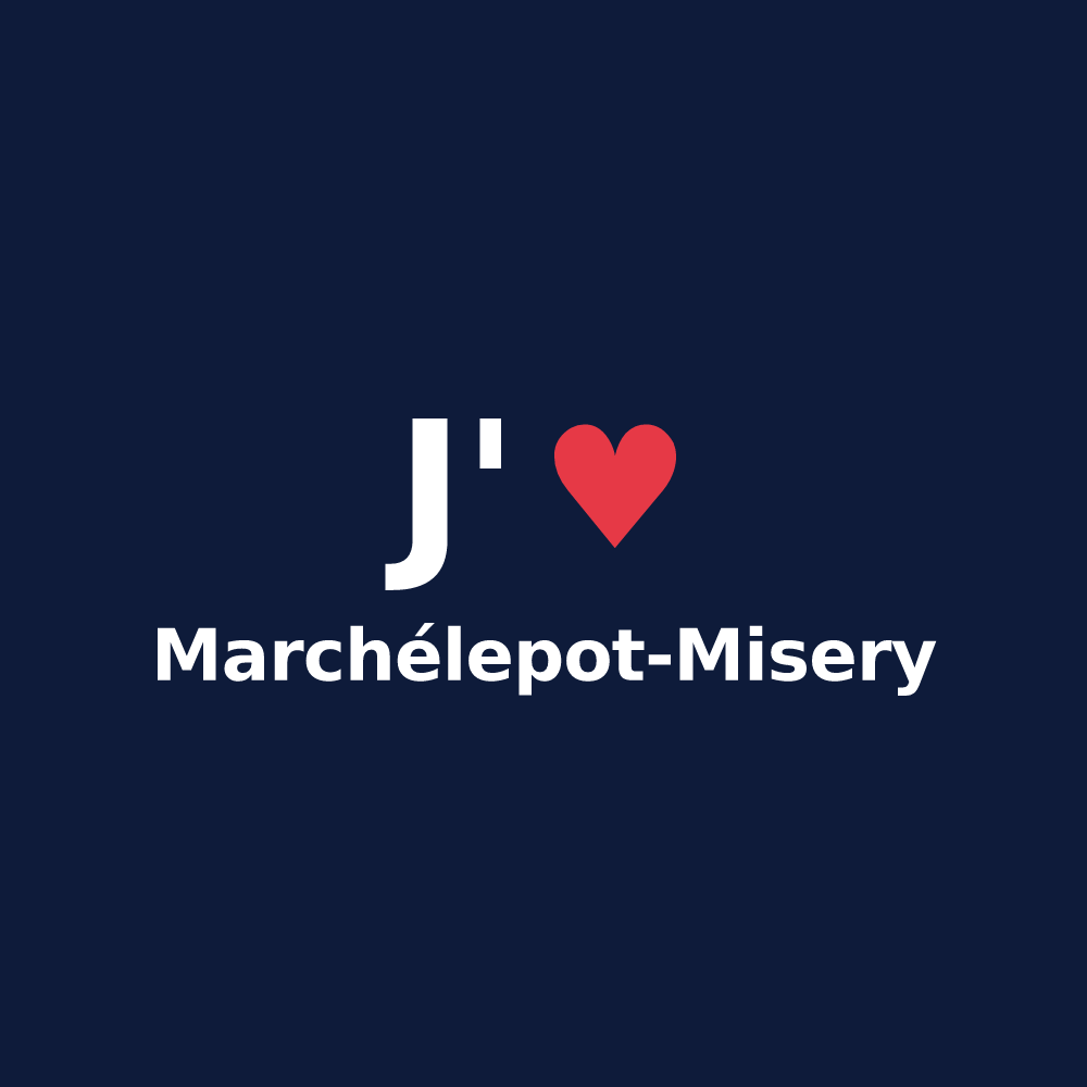 T-shirt personnalisé Marchélepot-Misery — design J'aime Marchélepot-Misery