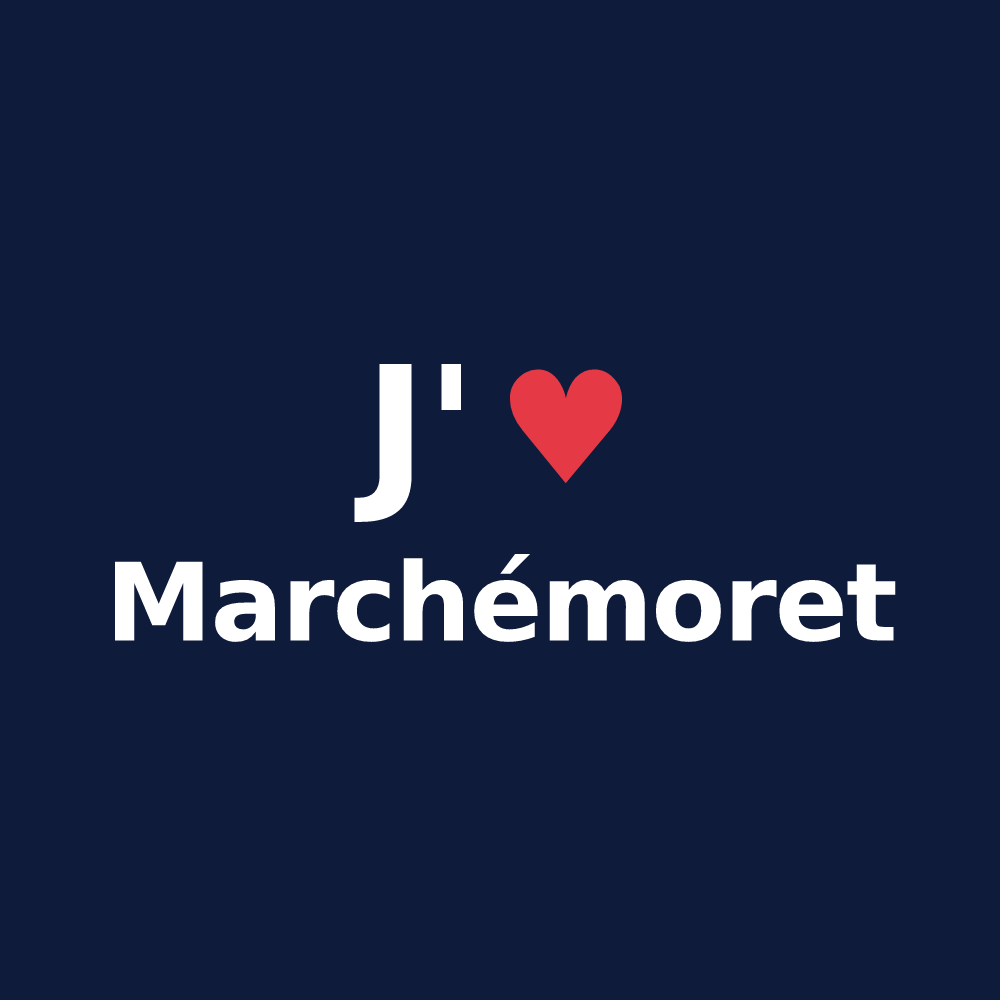 T-shirt personnalisé Marchémoret — design J'aime Marchémoret