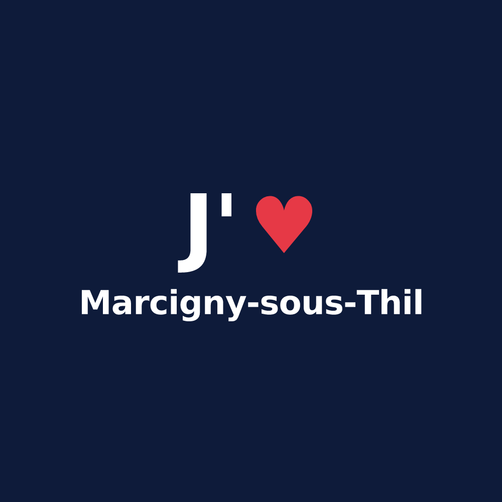 T-shirt personnalisé Marcigny-sous-Thil — design J'aime Marcigny-sous-Thil