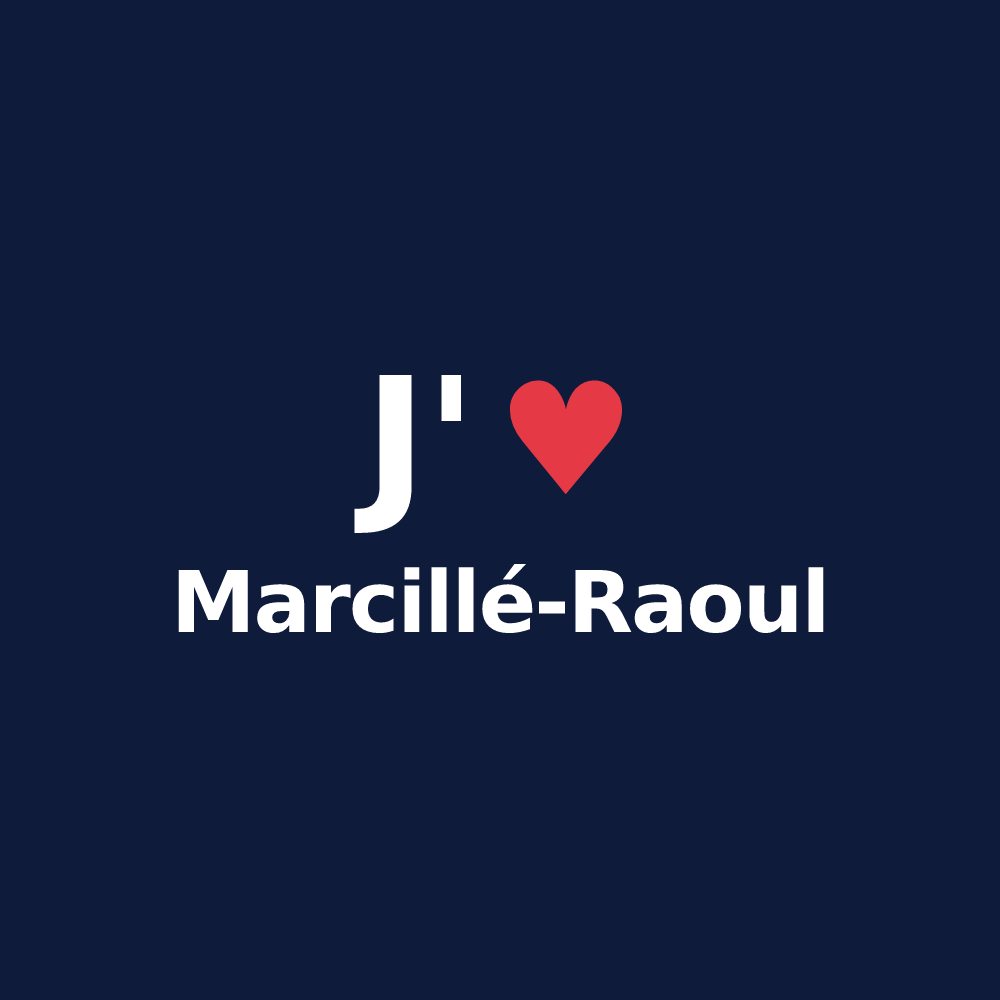 T-shirt personnalisé Marcillé-Raoul — design J'aime Marcillé-Raoul