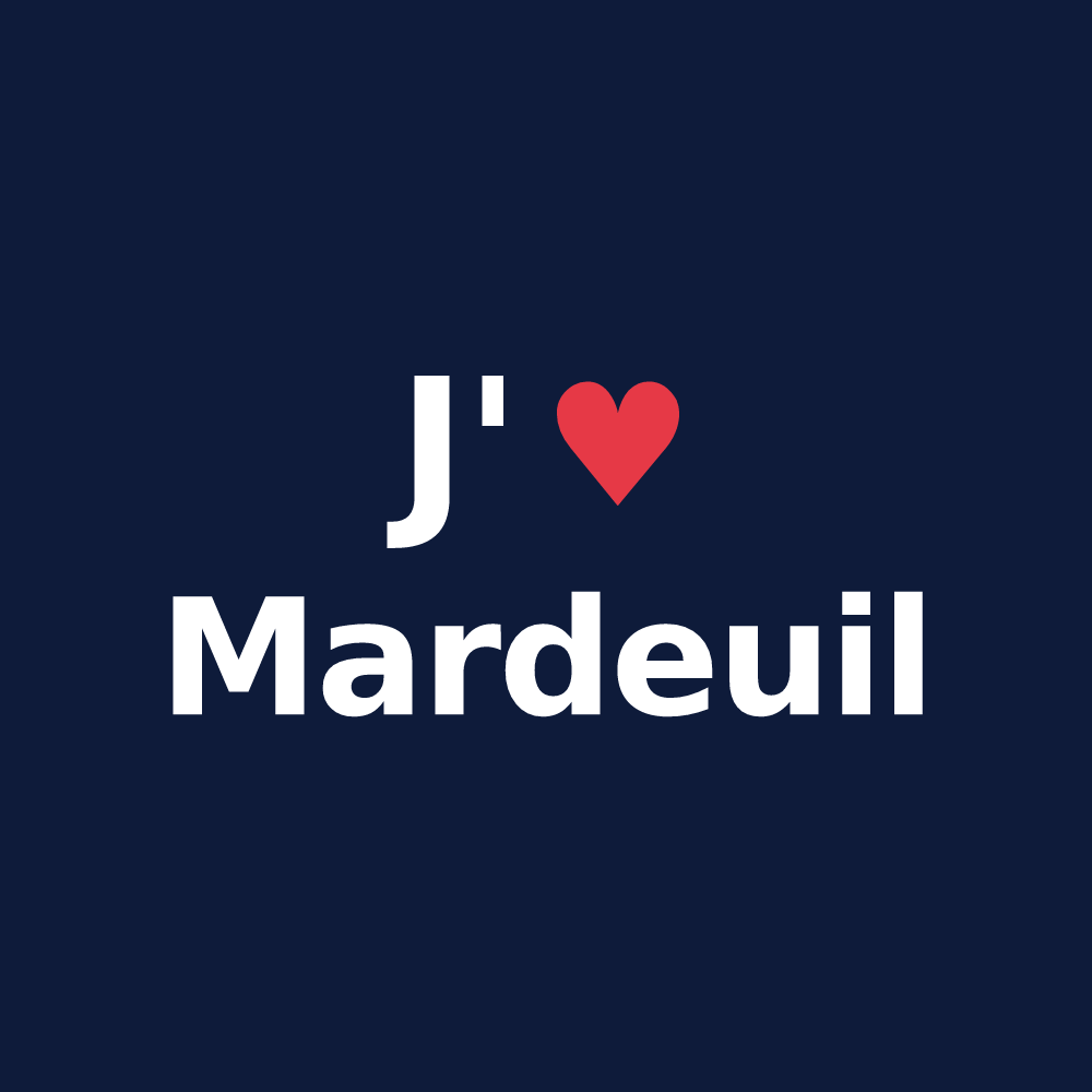 T-shirt personnalisé Mardeuil — design J'aime Mardeuil