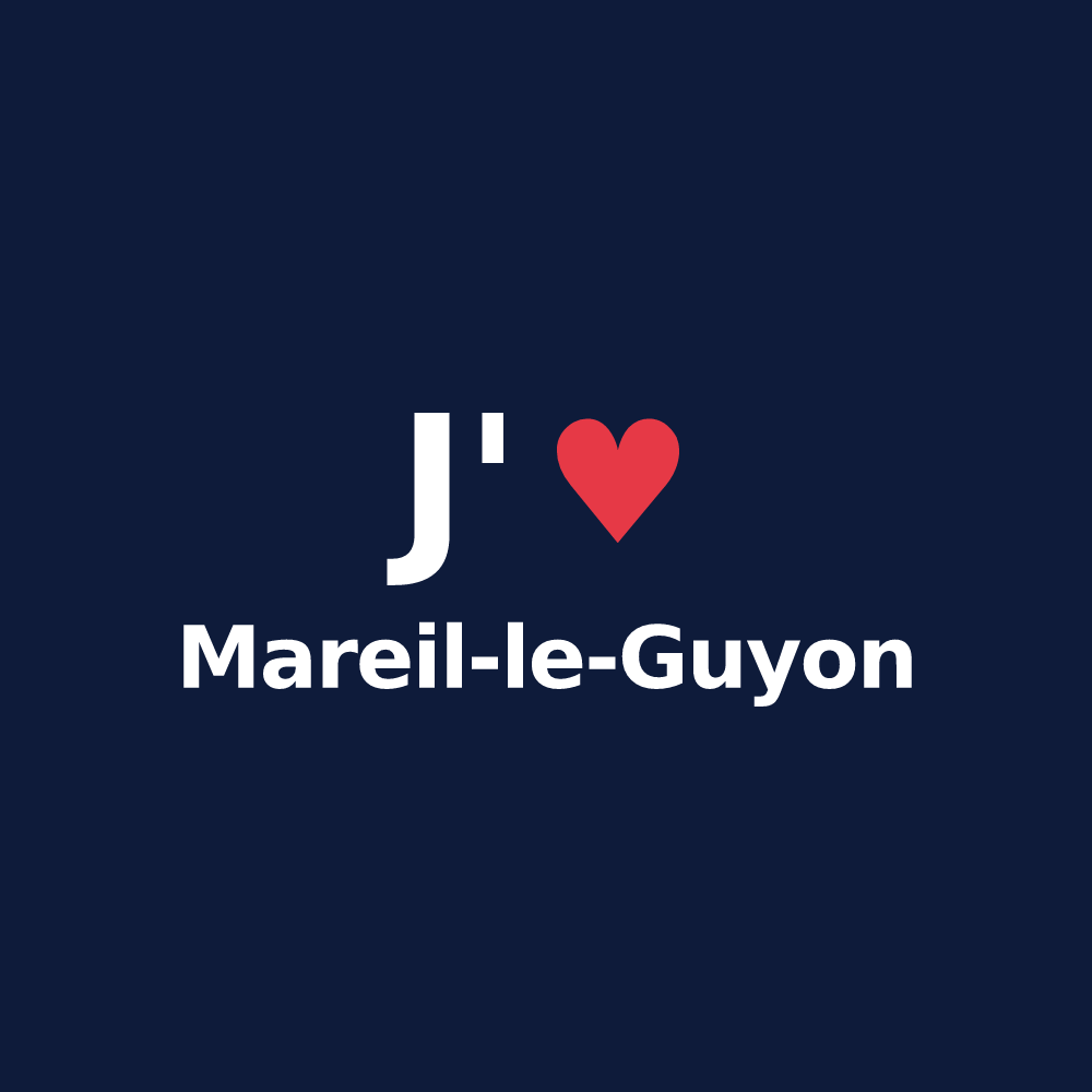 T-shirt personnalisé Mareil-le-Guyon — design J'aime Mareil-le-Guyon