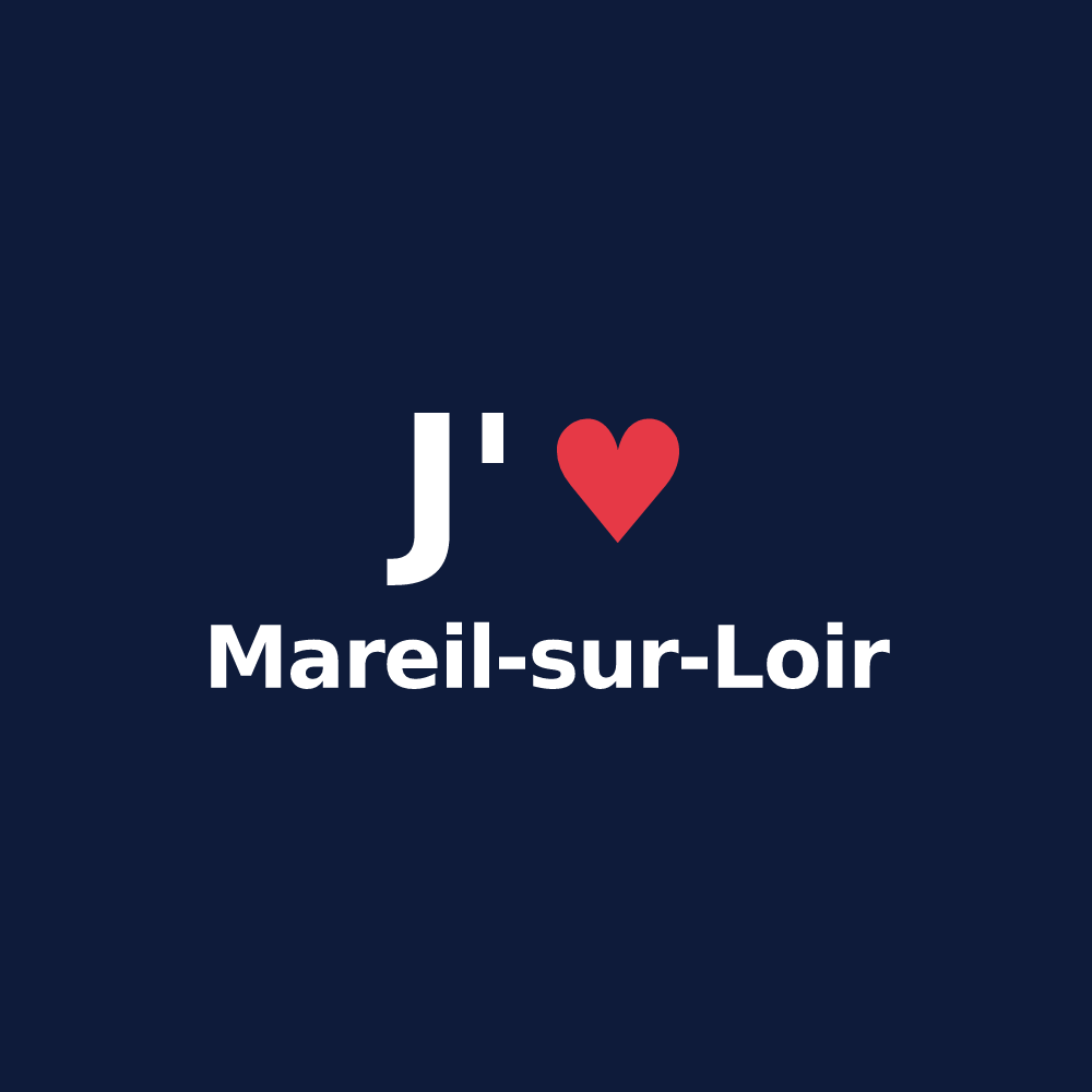 T-shirt personnalisé Mareil-sur-Loir — design J'aime Mareil-sur-Loir