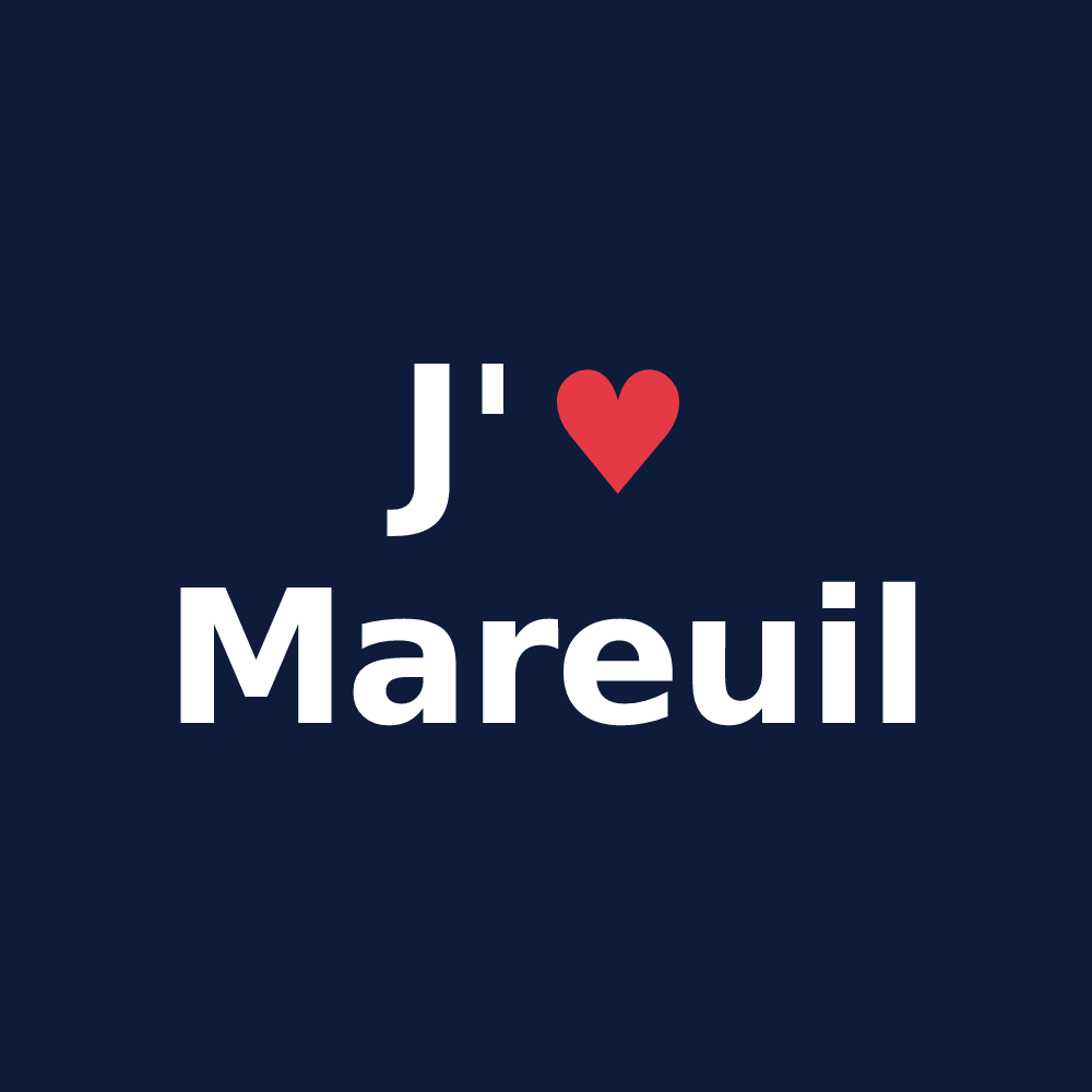 T-shirt personnalisé Mareuil — design J'aime Mareuil