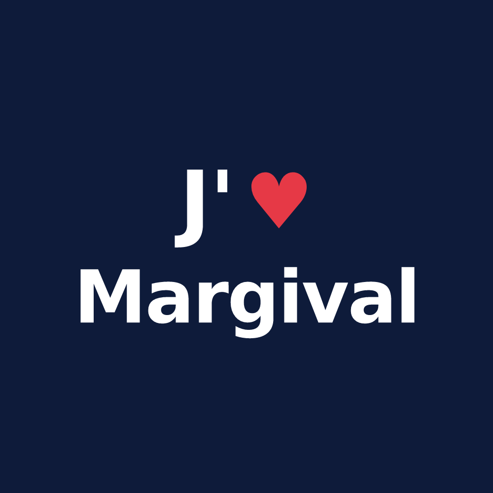 T-shirt personnalisé Margival — design J'aime Margival