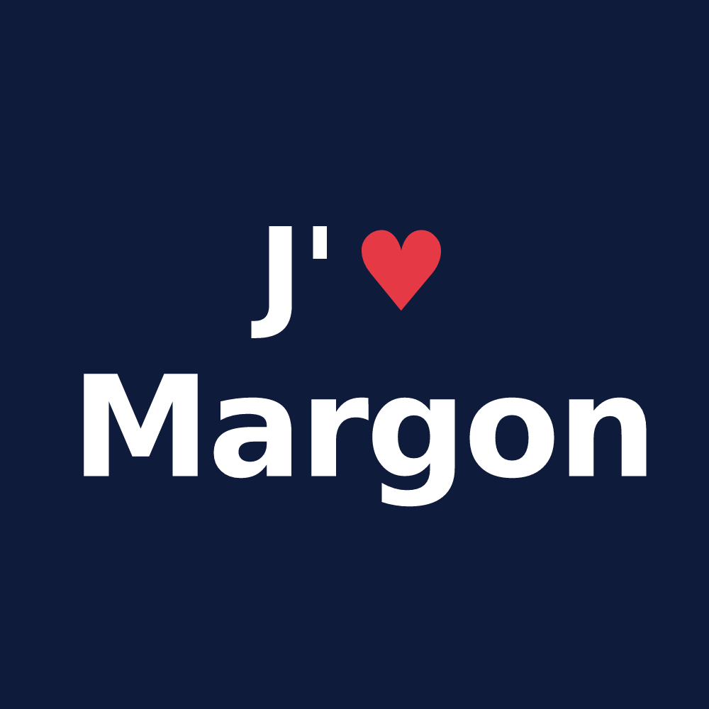 T-shirt personnalisé Margon — design J'aime Margon