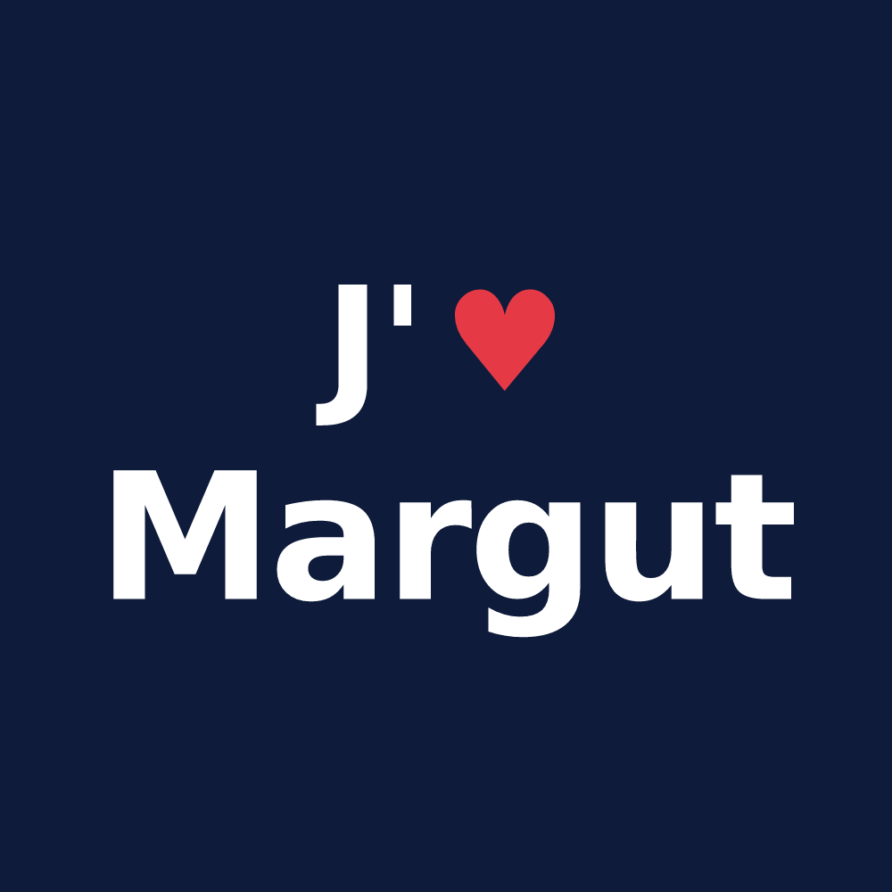 T-shirt personnalisé Margut — design J'aime Margut