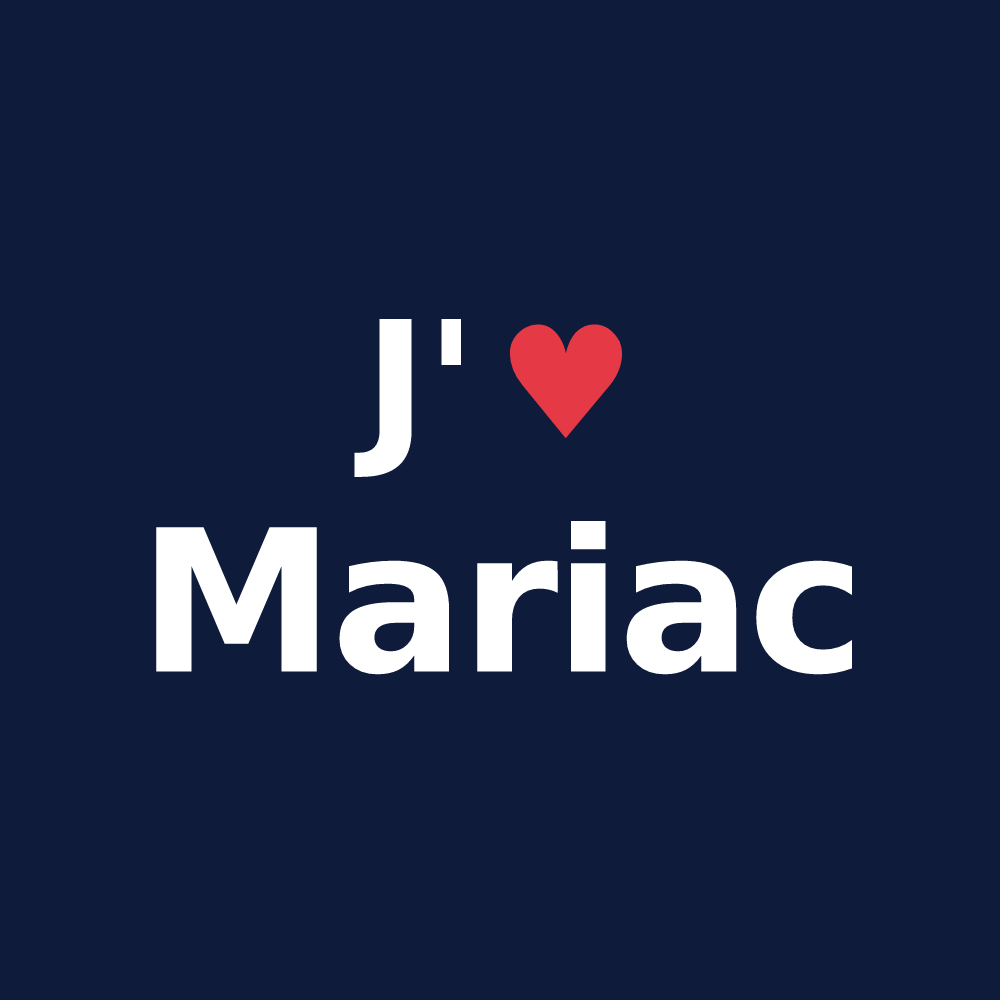 T-shirt personnalisé Mariac — design J'aime Mariac