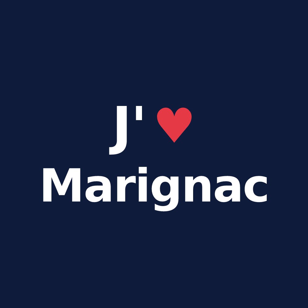 T-shirt personnalisé Marignac — design J'aime Marignac