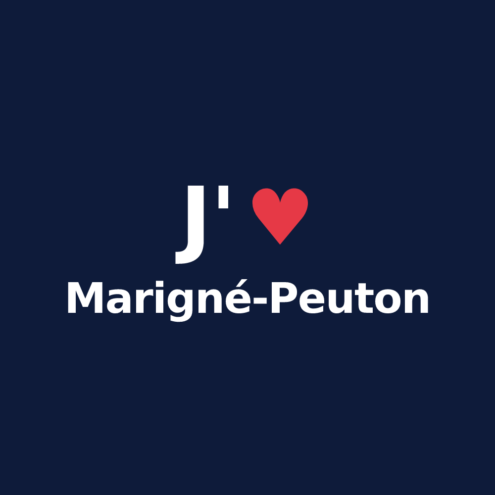 T-shirt personnalisé Marigné-Peuton — design J'aime Marigné-Peuton