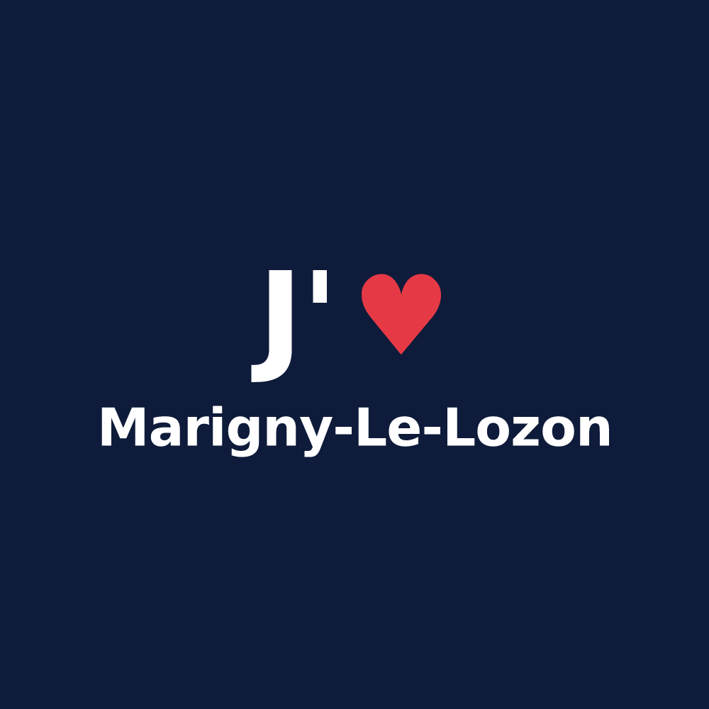 T-shirt personnalisé Marigny-Le-Lozon — design J'aime Marigny-Le-Lozon