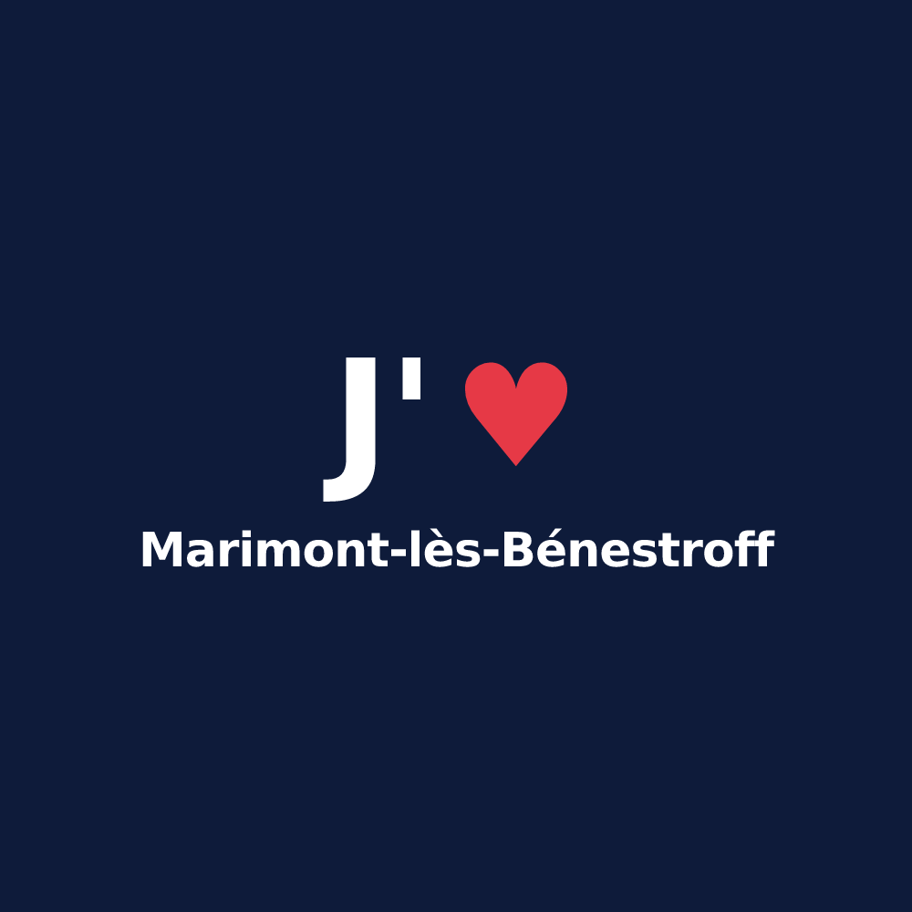 T-shirt personnalisé Marimont-lès-Bénestroff — design J'aime Marimont-lès-Bénestroff
