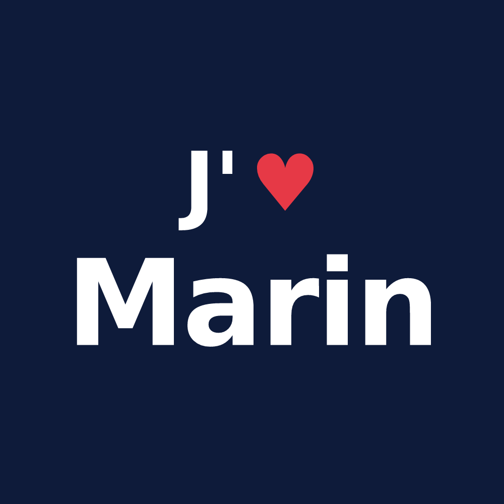 T-shirt personnalisé Marin — design J'aime Marin