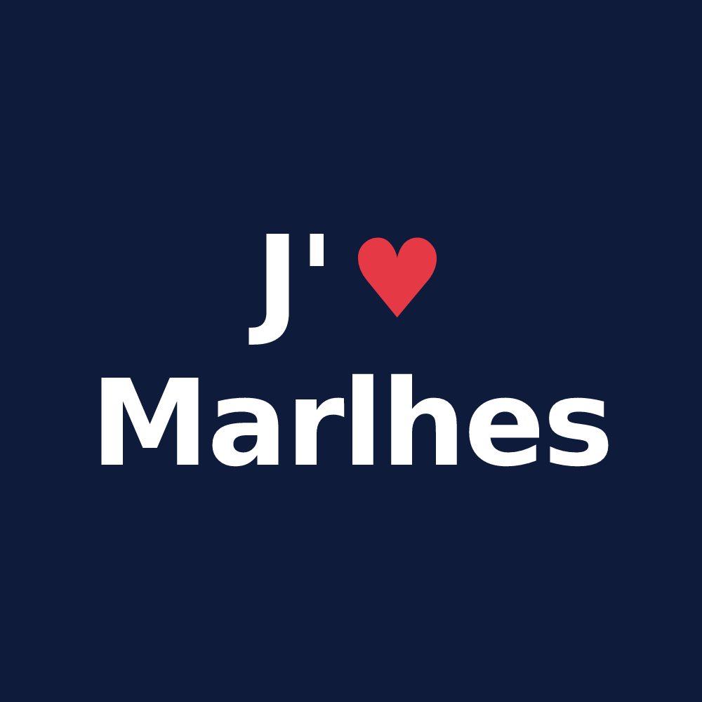 T-shirt personnalisé Marlhes — design J'aime Marlhes