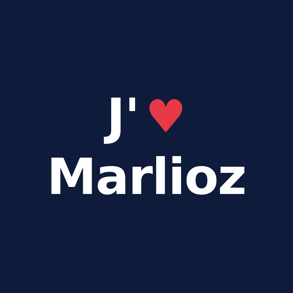 T-shirt personnalisé Marlioz — design J'aime Marlioz