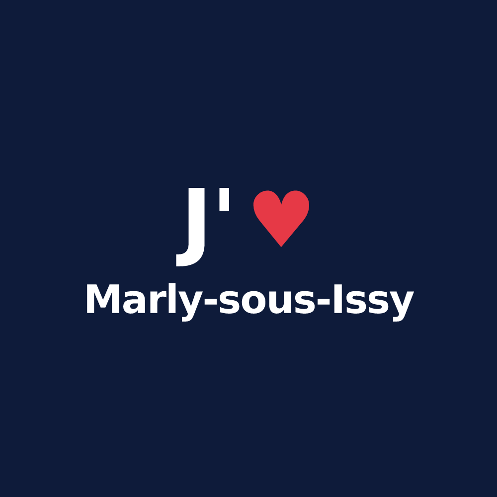 T-shirt personnalisé Marly-sous-Issy — design J'aime Marly-sous-Issy