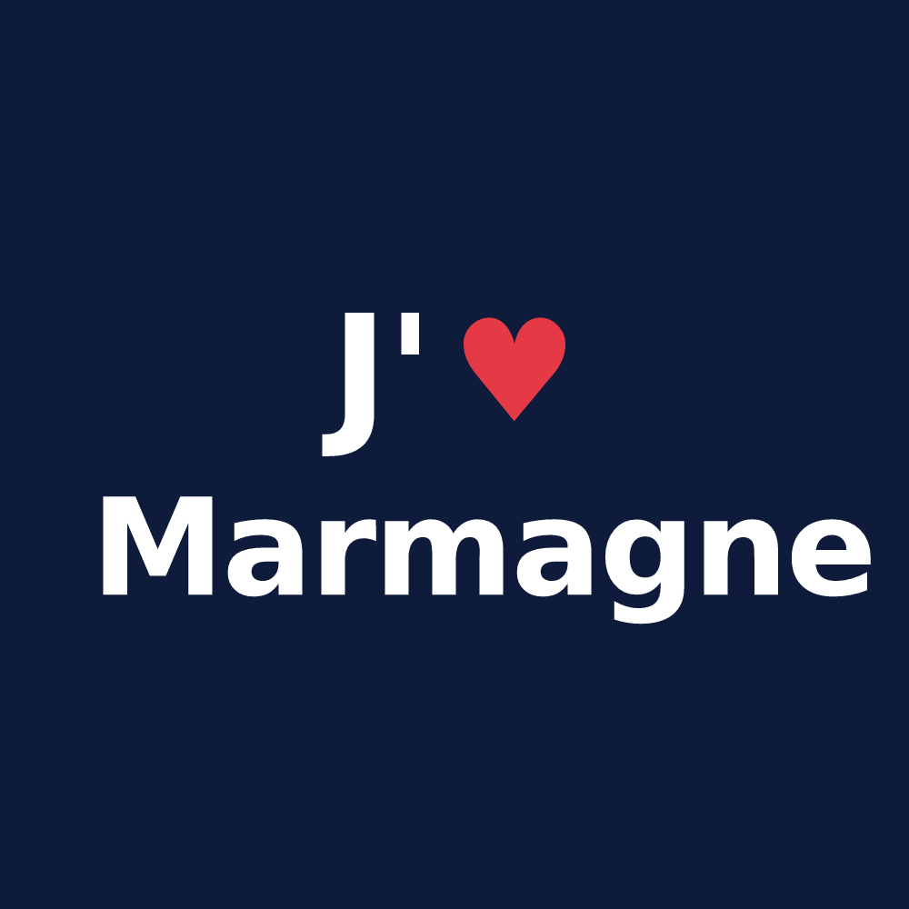 T-shirt personnalisé Marmagne — design « J'aime Marmagne » imprimé sur le t-shirt