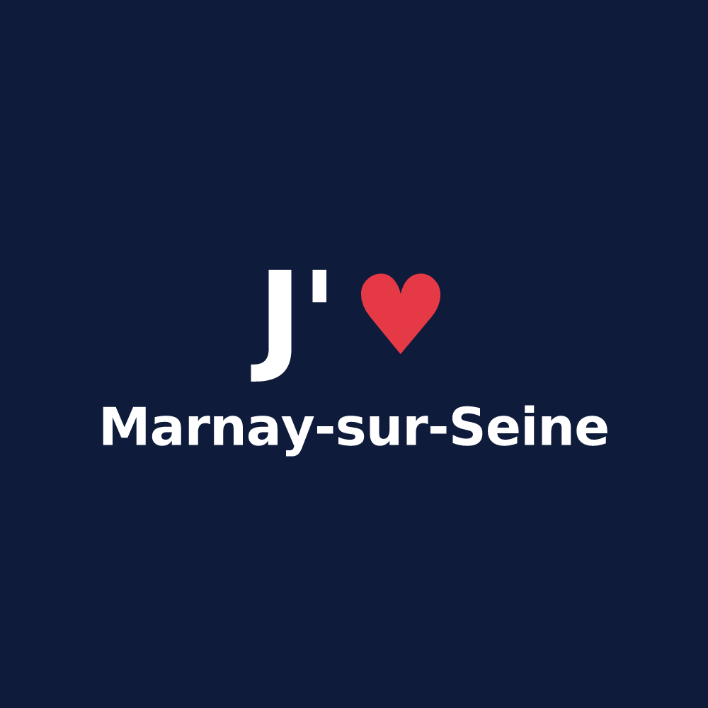 T-shirt personnalisé Marnay-sur-Seine — design J'aime Marnay-sur-Seine
