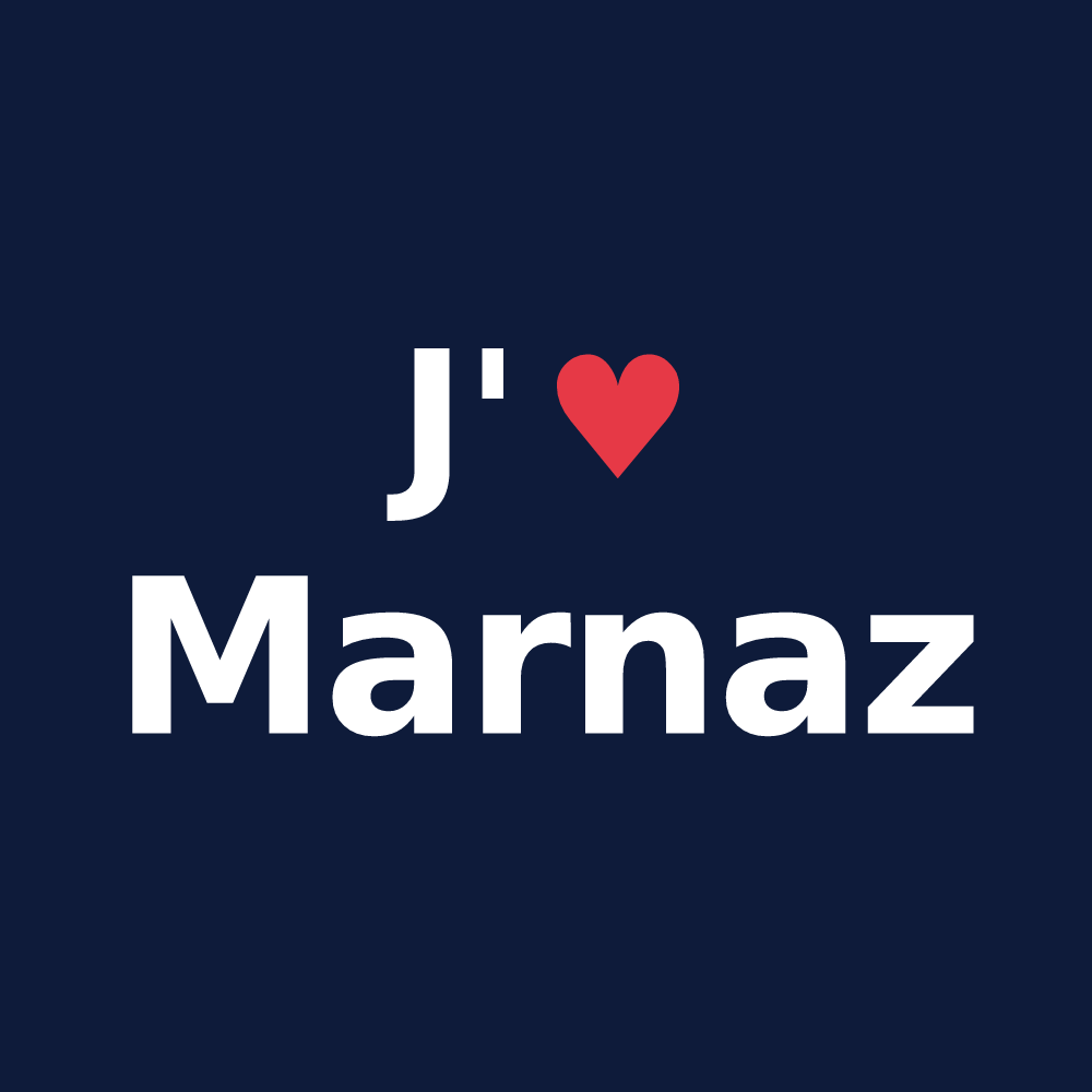 T-shirt personnalisé Marnaz — design J'aime Marnaz