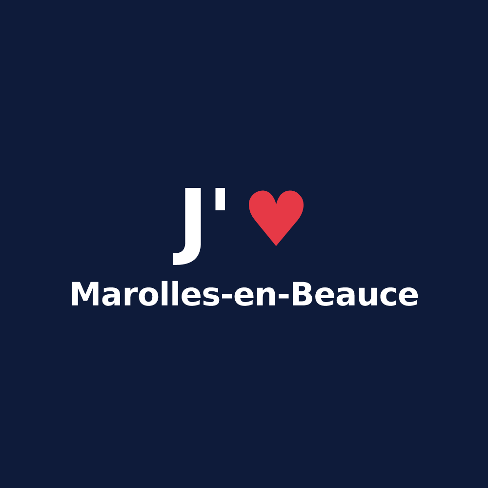 T-shirt personnalisé Marolles-en-Beauce — design J'aime Marolles-en-Beauce