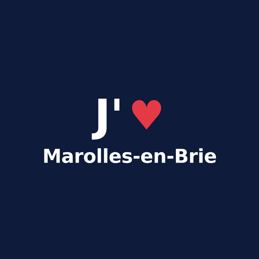 T-shirt personnalisé Marolles-en-Brie — design J'aime Marolles-en-Brie