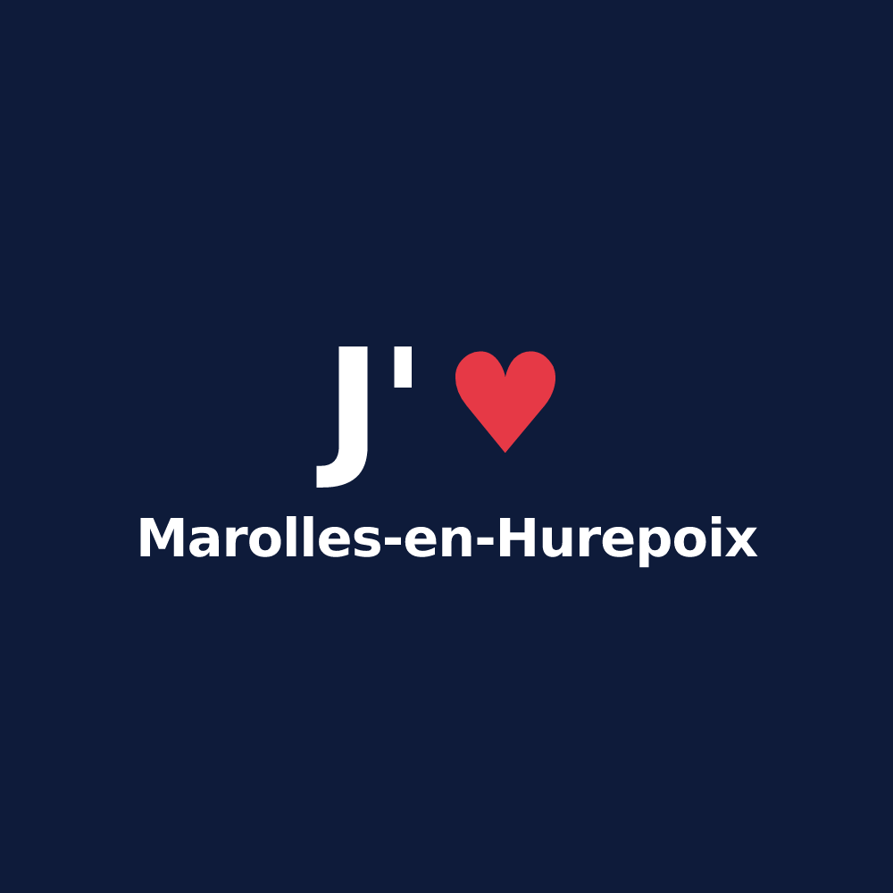 T-shirt personnalisé Marolles-en-Hurepoix — design J'aime Marolles-en-Hurepoix