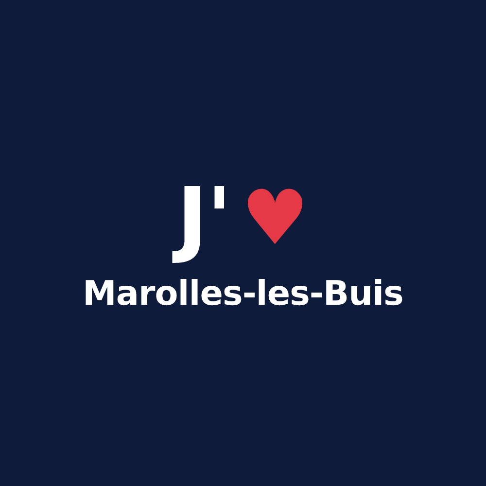 T-shirt personnalisé Marolles-les-Buis — design J'aime Marolles-les-Buis