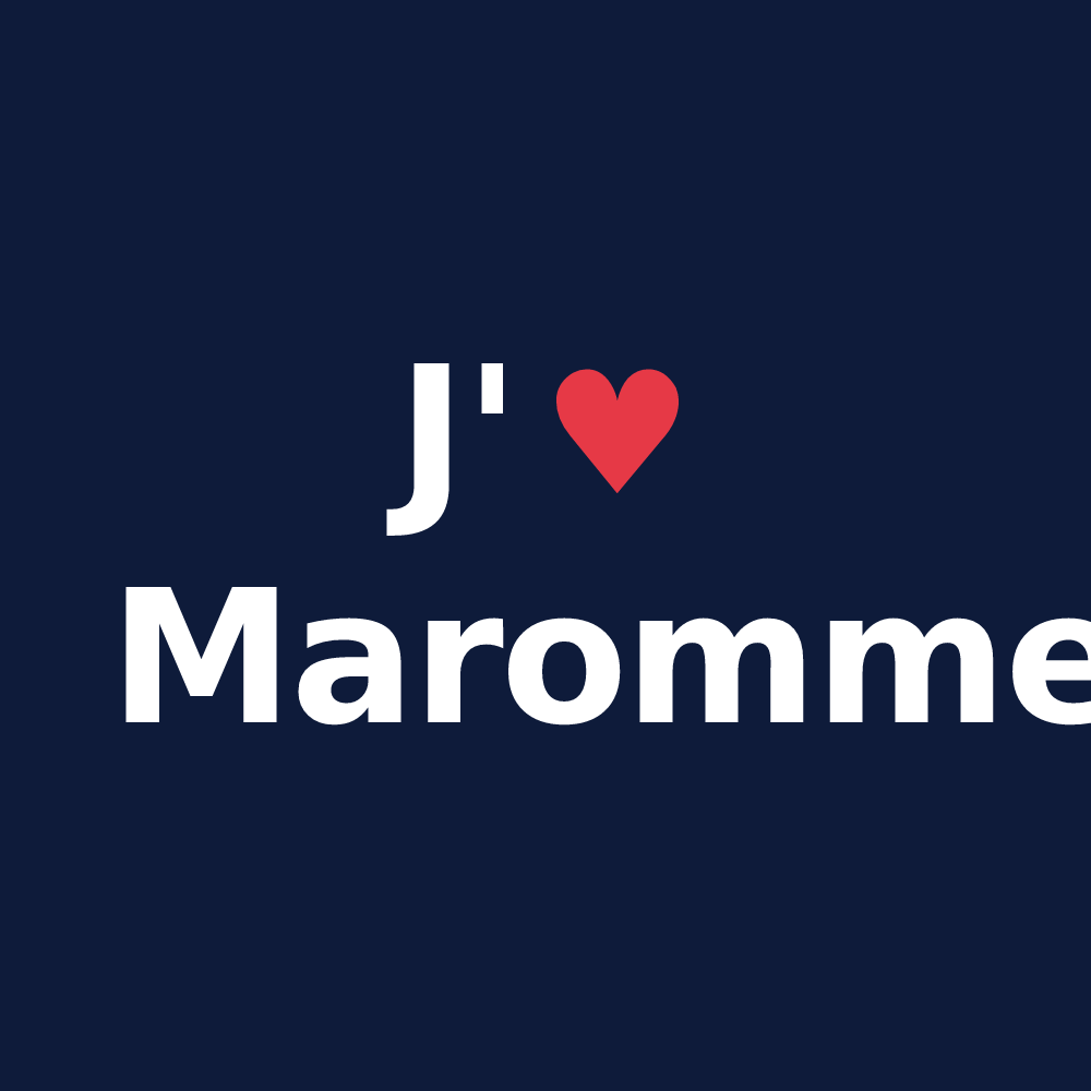 T-shirt personnalisé Maromme — design J'aime Maromme