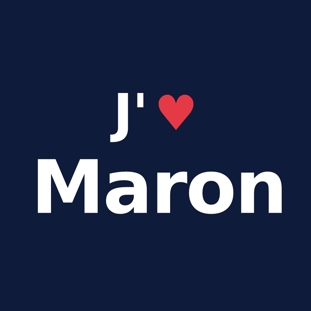 T-shirt personnalisé Maron — design « J'aime Maron » imprimé sur le t-shirt