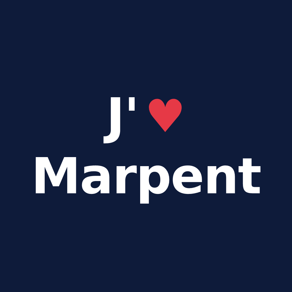 T-shirt personnalisé Marpent — design J'aime Marpent